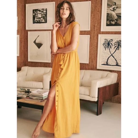 Sezane Cecilia Dress in Honey - Picture 2 of 10